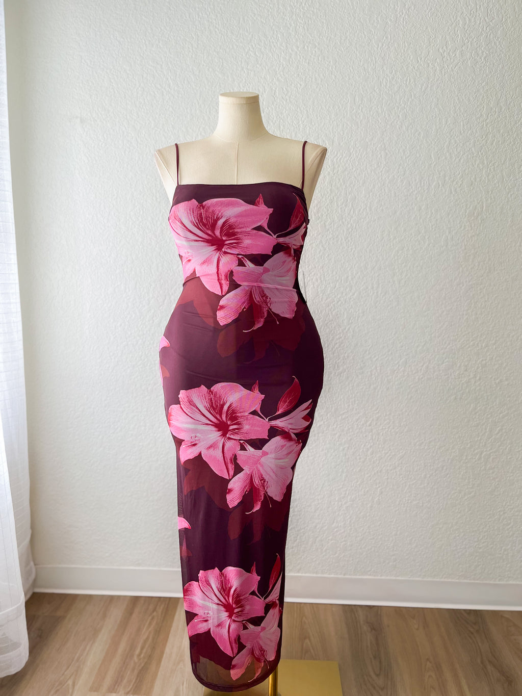 Floral Mesh Dress