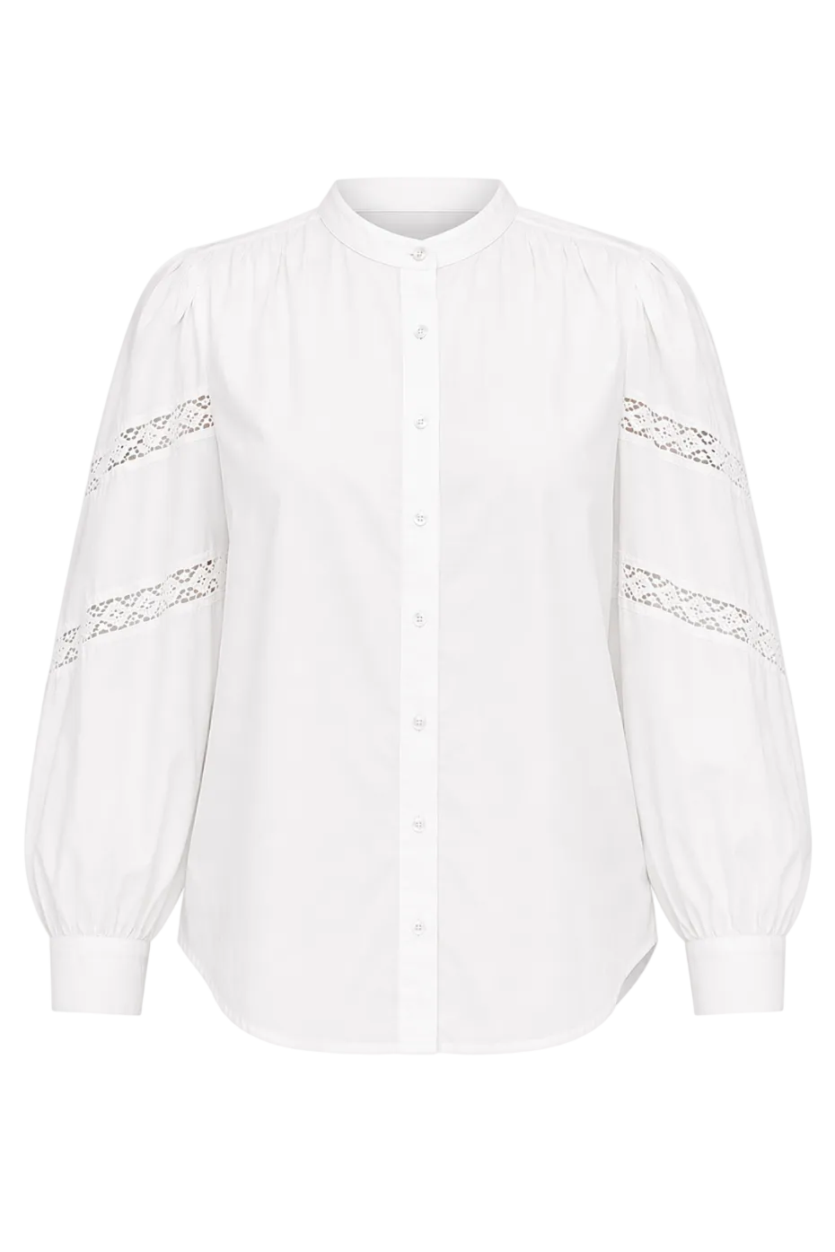 Lace Accent Button Down