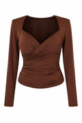 Ruched Long Sleeve Top