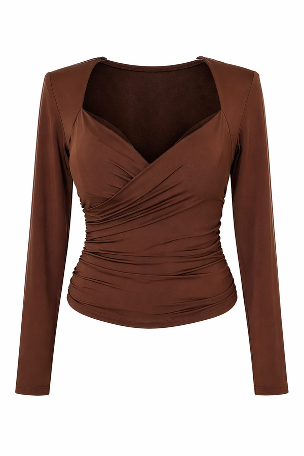 Ruched Long Sleeve Top
