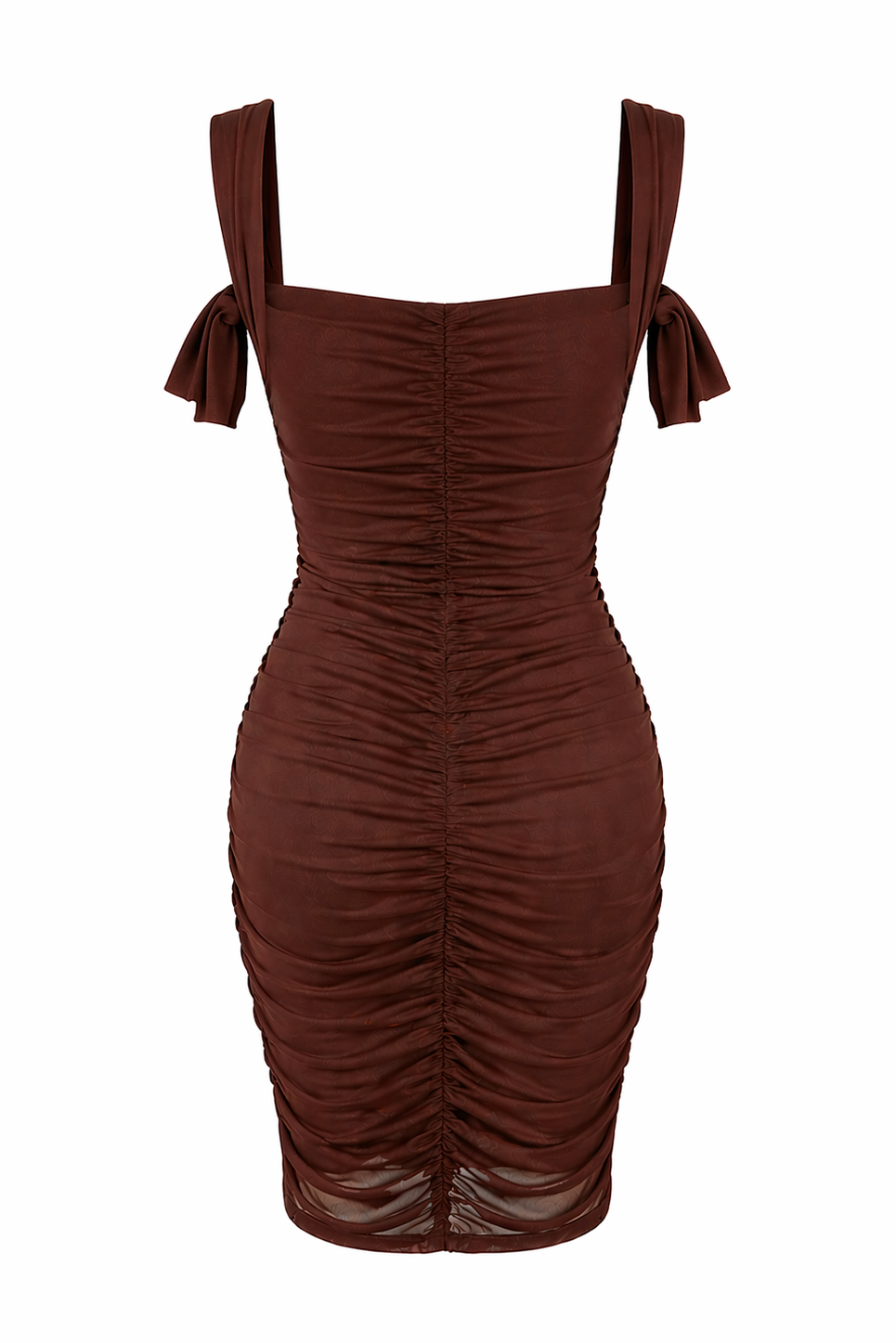 Ruched Mesh Midi
