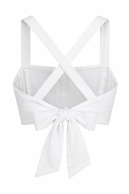 Button-up Tie Back Tank Top