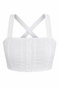 Button-up Tie Back Tank Top