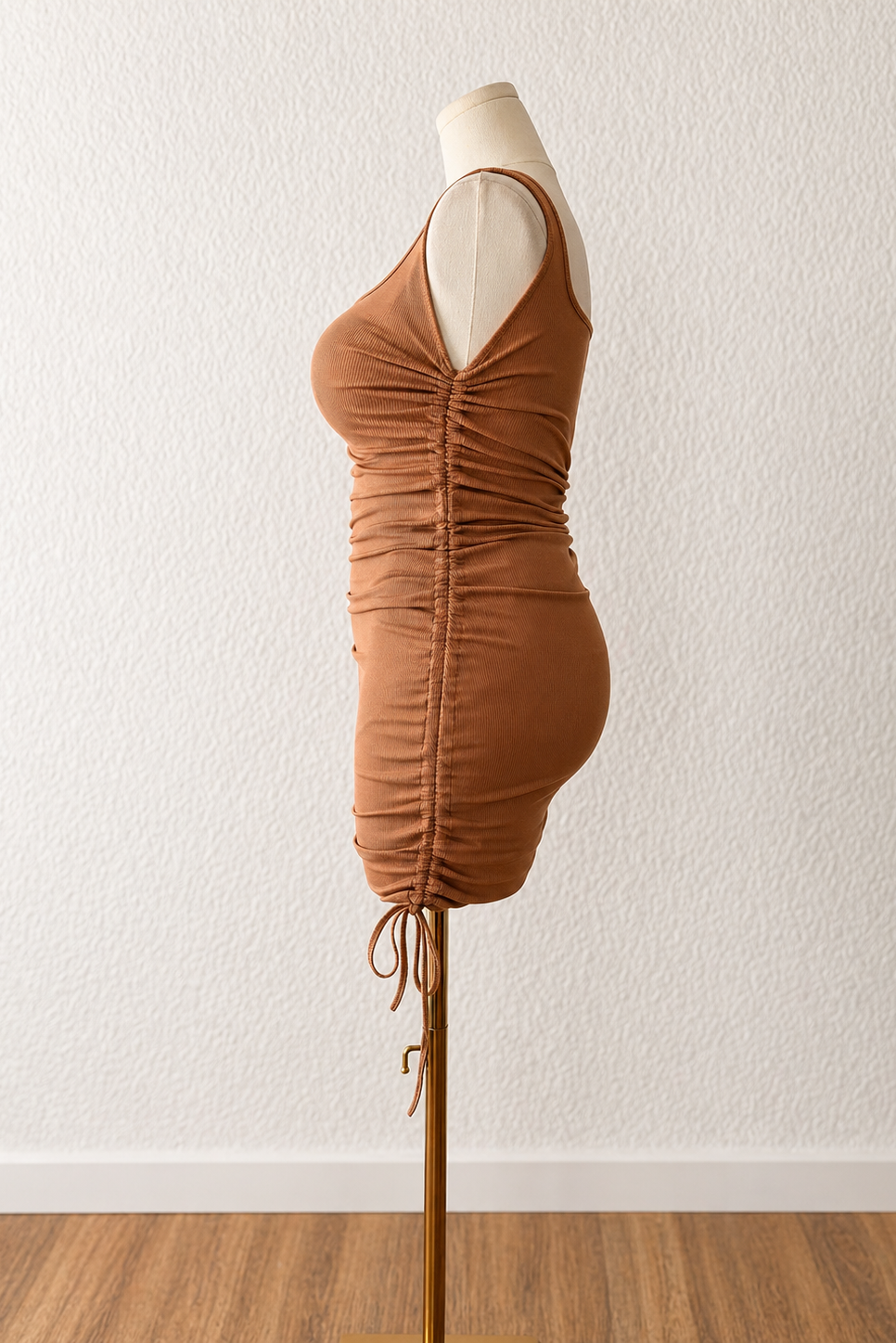 Draw String Mini Dress