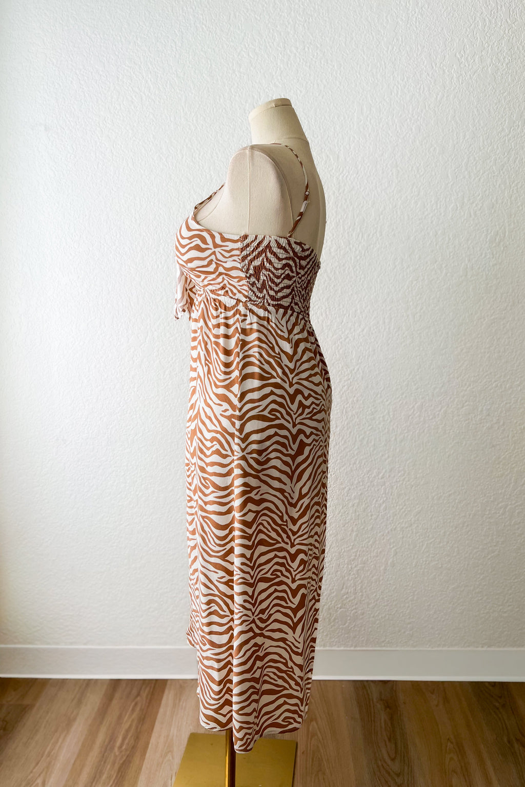 Tie Front Zebra Dress