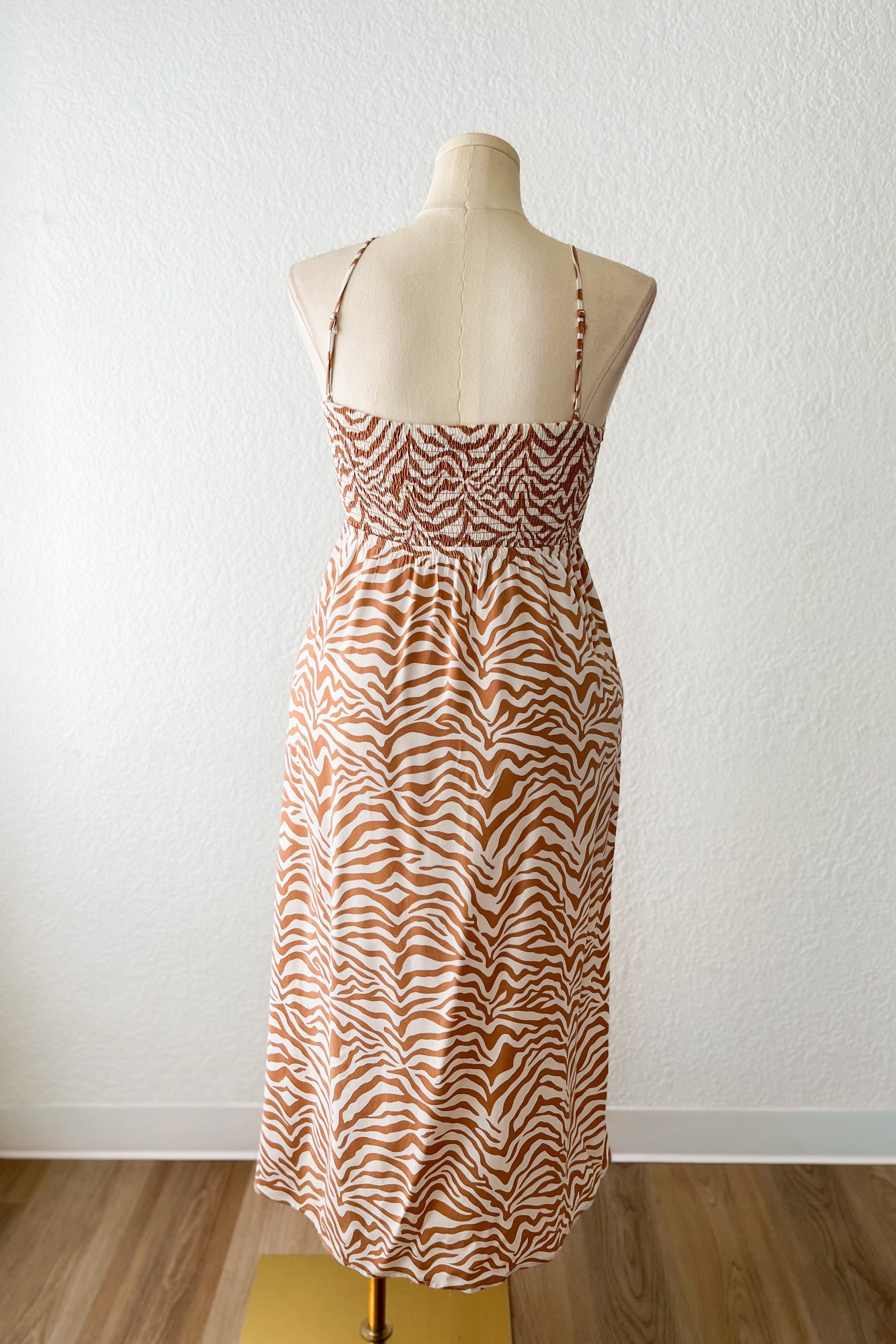 Tie Front Zebra Dress