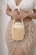 Beaded Mini Bucket Bag