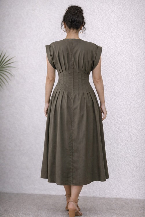 Button Down Midi Dress