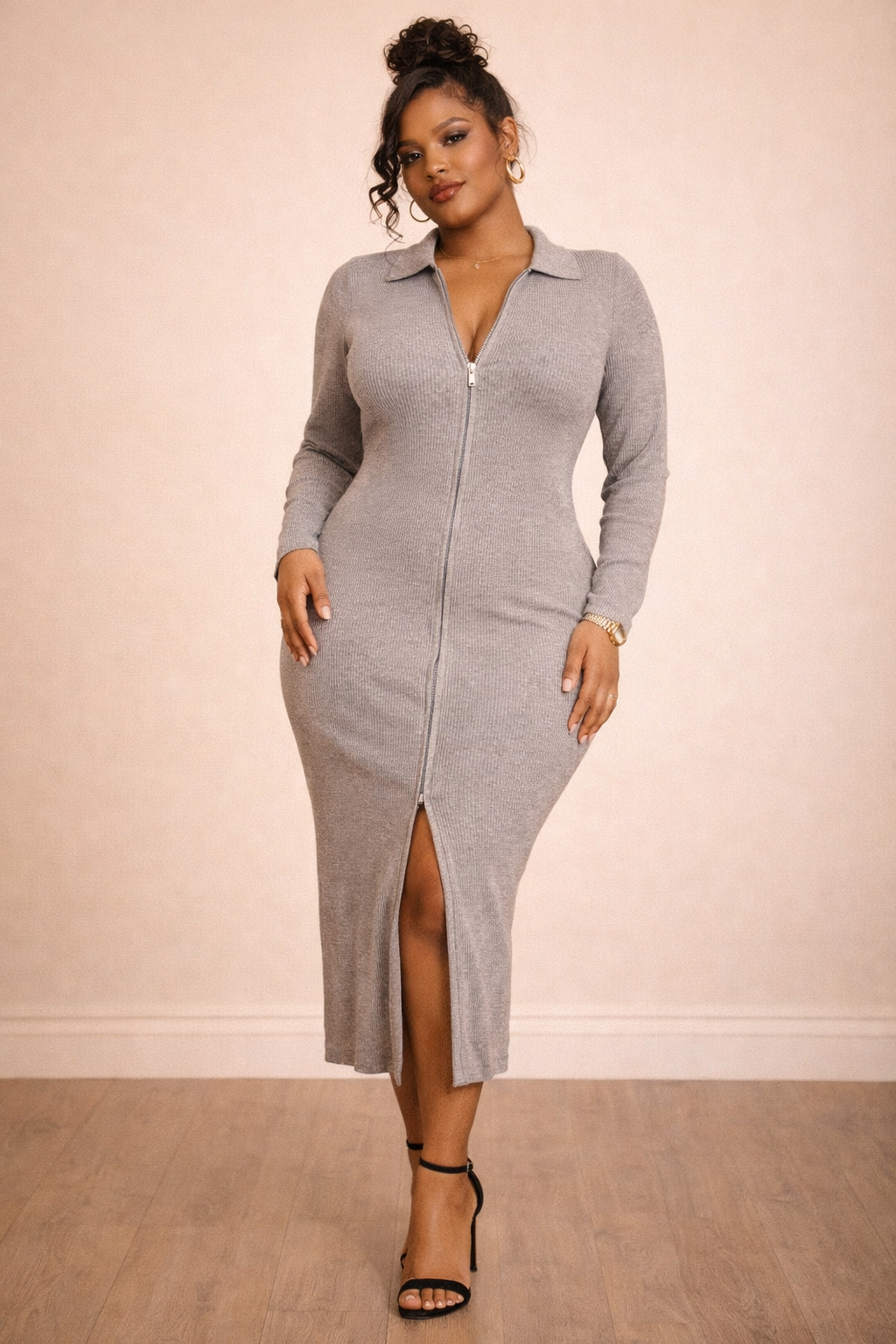 Ribbed Knit Bodycon Dress