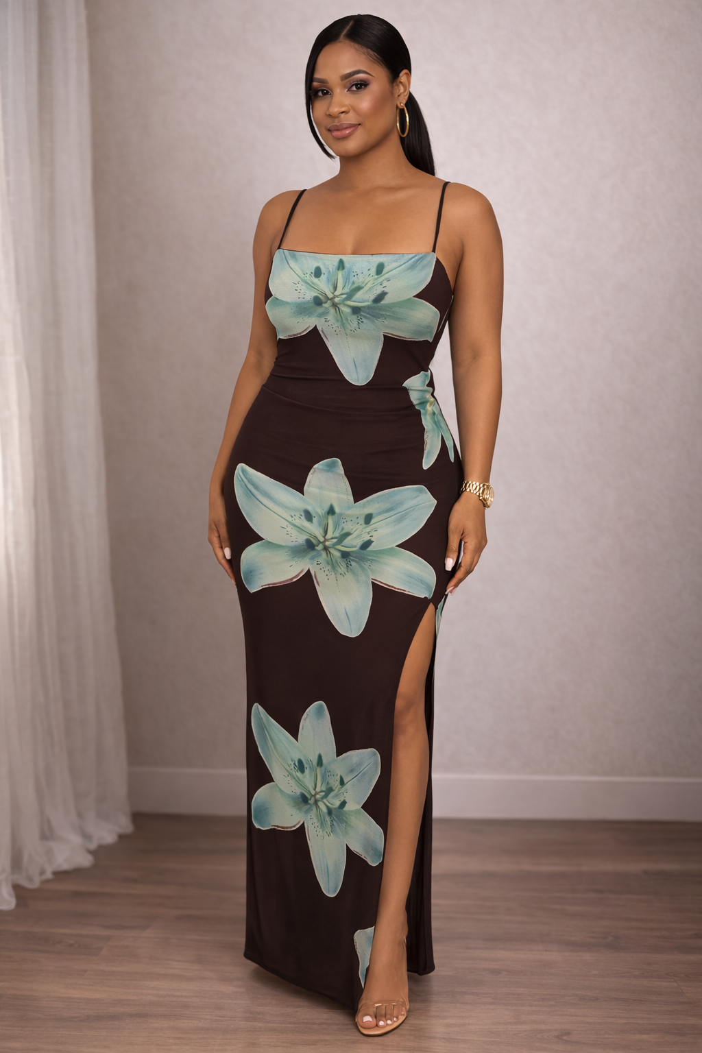 Floral Mesh Maxi
