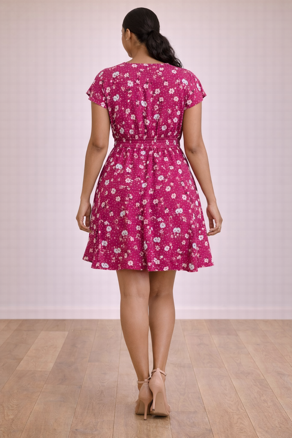 Floral Wrap Mini Dress