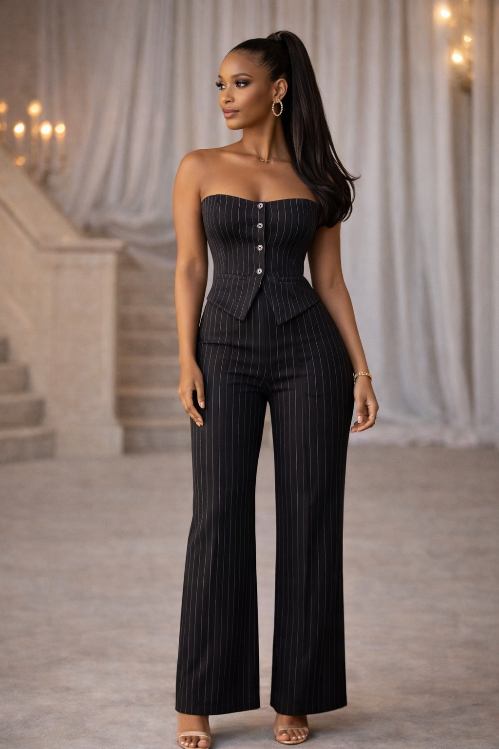 Button Down Jumpsuit