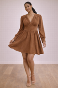 Suede Flare Dress