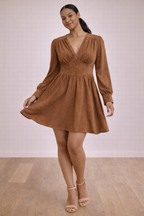 Suede Flare Dress