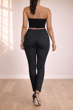 Leather Accent Jeggings