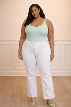 Straight Cut Denim Pants