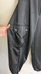 Satin Cargo Pants