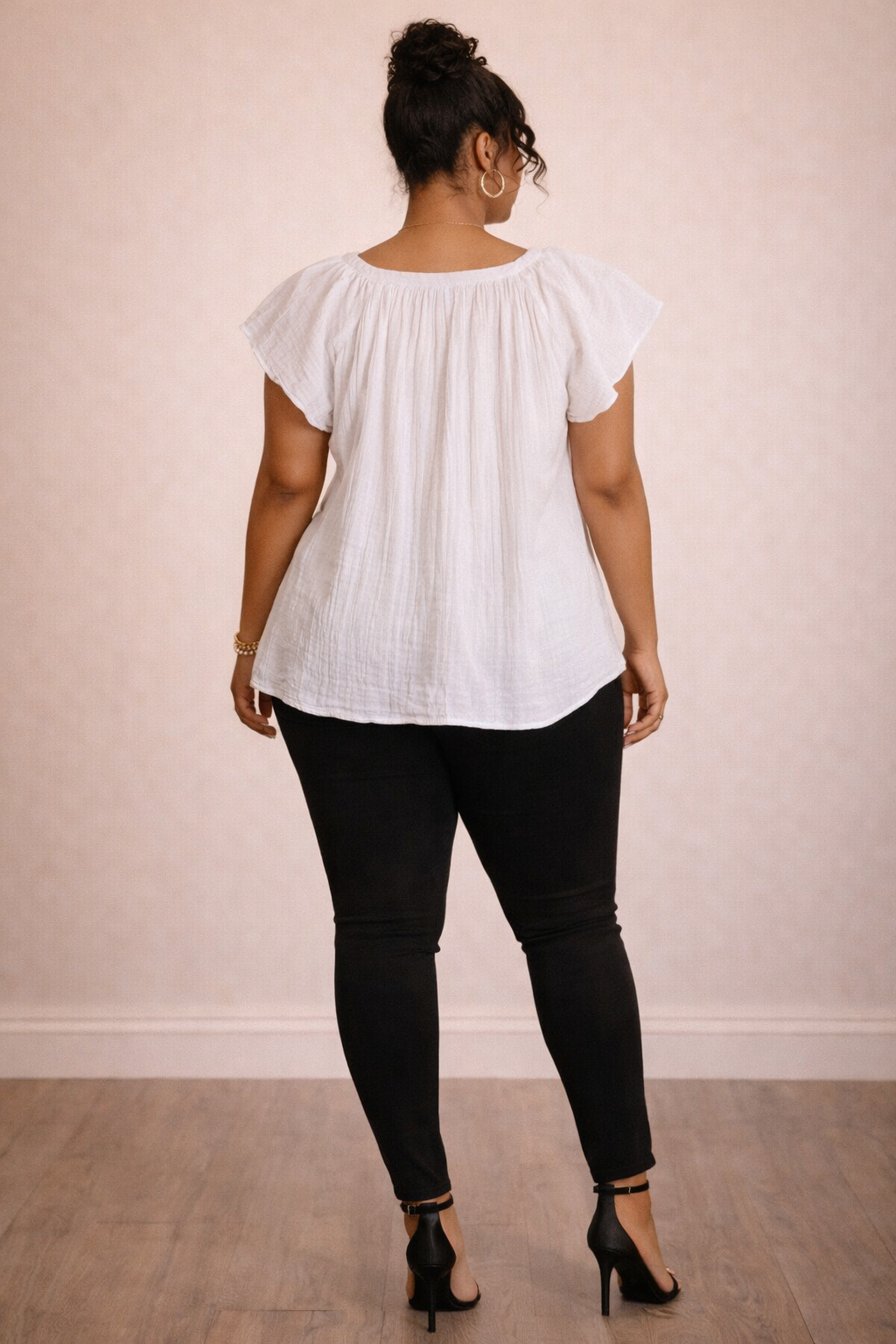 Flared Cotton Blouse