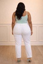 Straight Cut Denim Pants