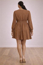 Suede Flare Dress