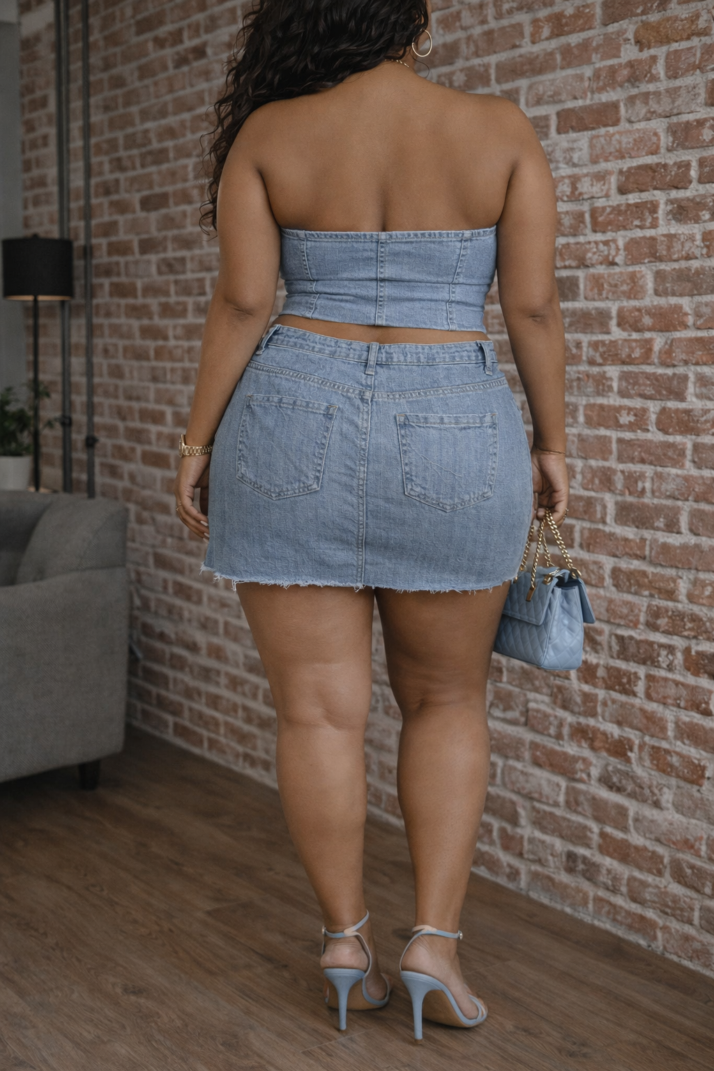 Denim Mini Skirt